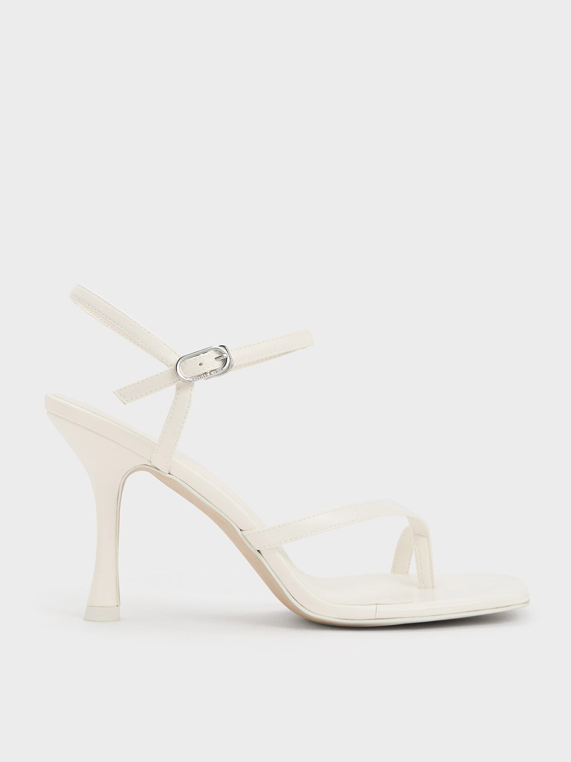 Buy online White Pu Ankle Strap Sandals from heels for Women by Truffle  Collection for ₹850 at 75% off | 2024 Limeroad.com